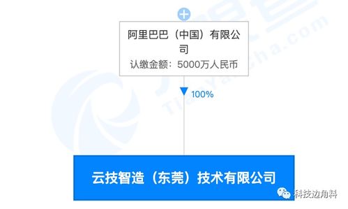 阿里巴巴在東莞成立云技智造公司，注冊資本5000萬元專注數據處理與存儲支持服務